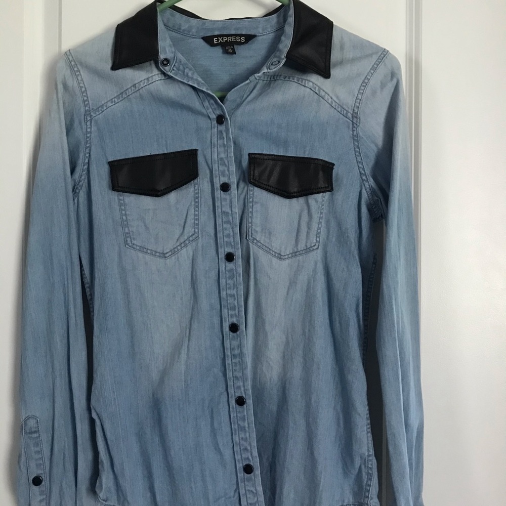 Express Denim Button-up